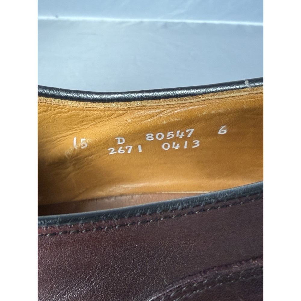 Allen Edmonds Bradley Burgundy Leather Derby Dress Shoes Round Toe 15 D Men's - Picture 8 of 10